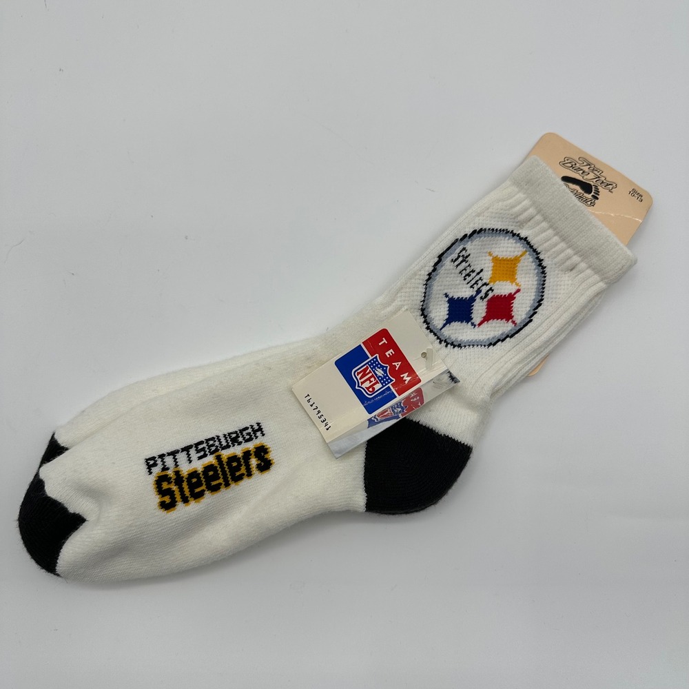 VTG Y2K Pittsburgh Steelers NFL Socks For Bare Feet Originals Mens 10-13 NEW NWT